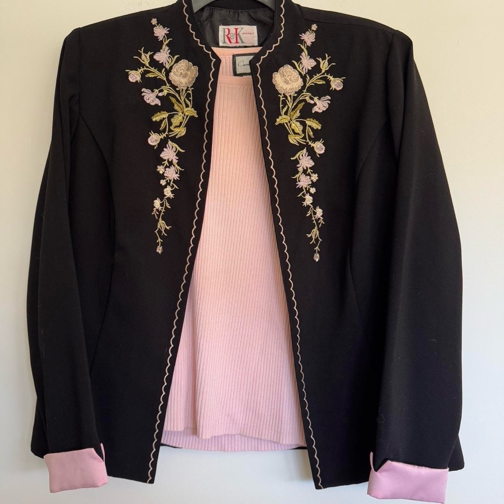 Vintage RK Originals Embroidered Floral Jacket – Size M